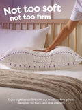 Snuggledown 2 Pack Luxury Quilted Firm Side Sleeper White Pillows (British brand)