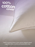 Snuggledown 2 Pack Luxury Quilted Firm Side Sleeper White Pillows (British brand)