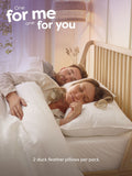 Snuggledown 2 Pack Luxury Quilted Firm Side Sleeper White Pillows (British brand)
