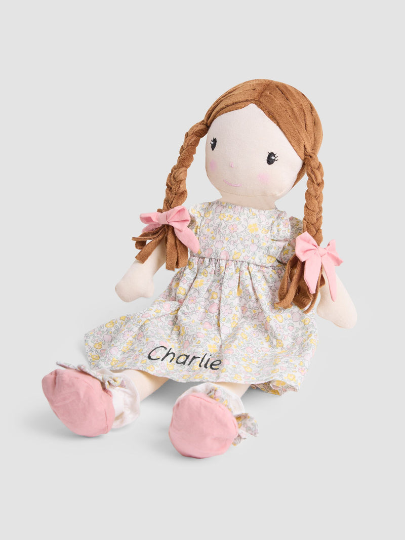 JoJo Maman Bébé personalised ditsy ragdoll - British product