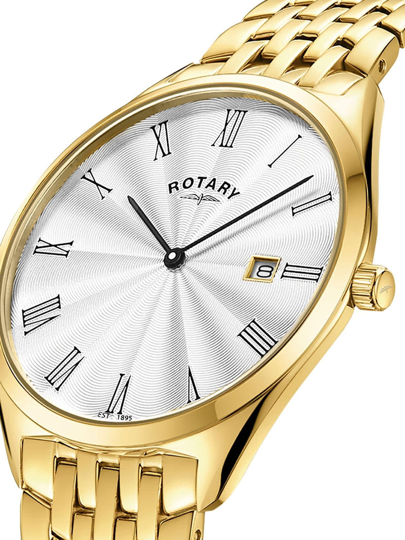 Rotary Ultra Slim gold tone bracelet watch, UK version