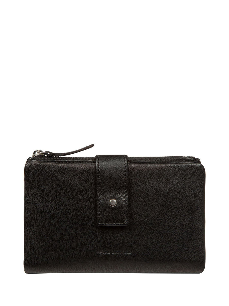 Pure Luxuries London black Zaria leather purse (British brand)