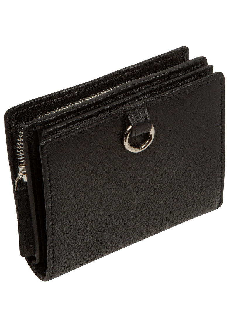 Pure Luxuries London Black Lucy Leather Purse, imported from the UK