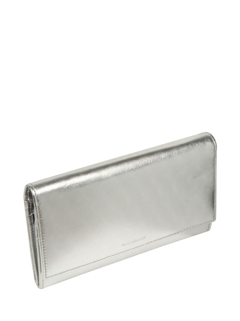 Pure Luxuries London silver Mia leather purse, UK version