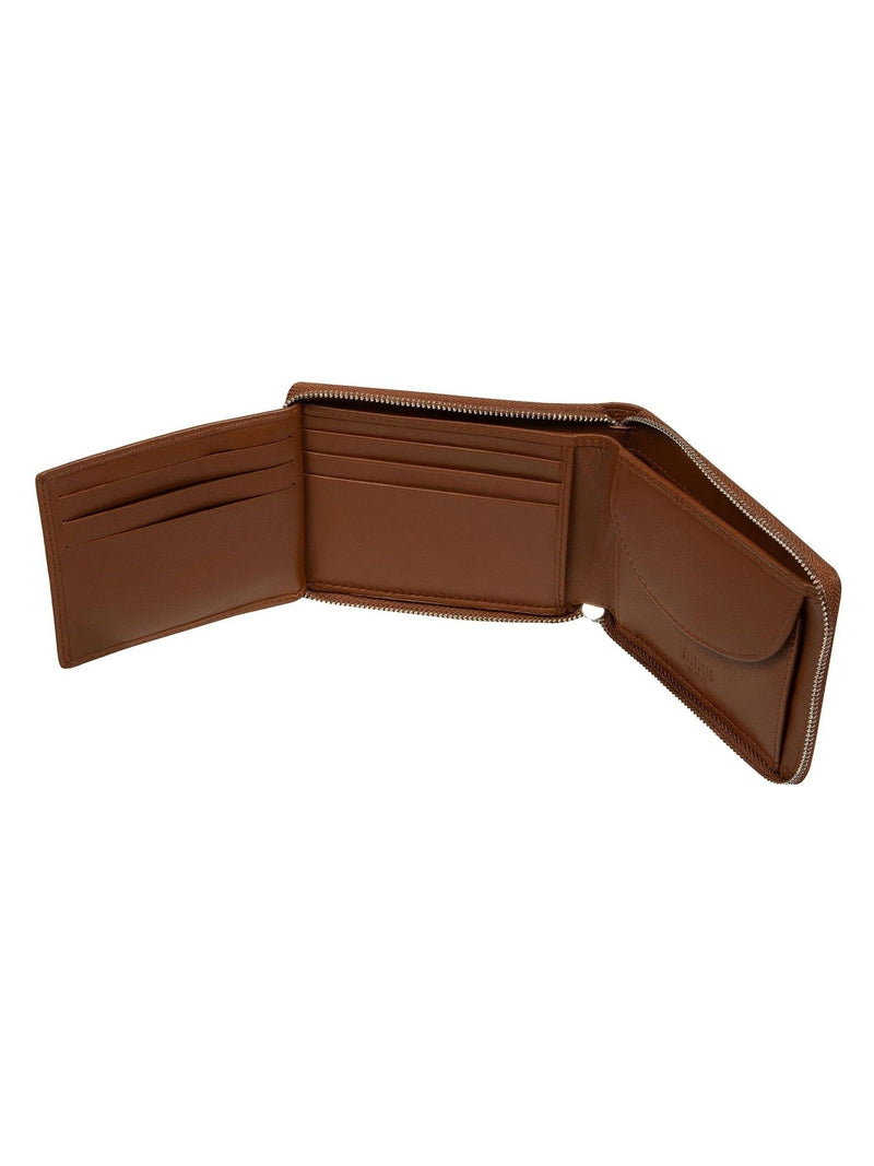 Cultured London brown leather wallet, imported from the UK