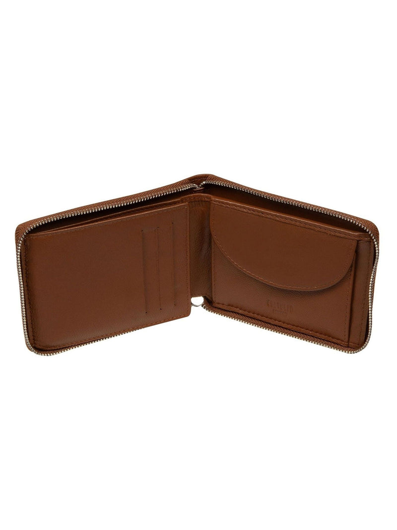 Cultured London brown leather wallet, imported from the UK
