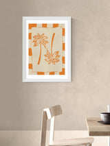 Next East End Prints White Palm Paradise Orange Wall Art Print by Shatha Dafai- Buy online at McGrocer