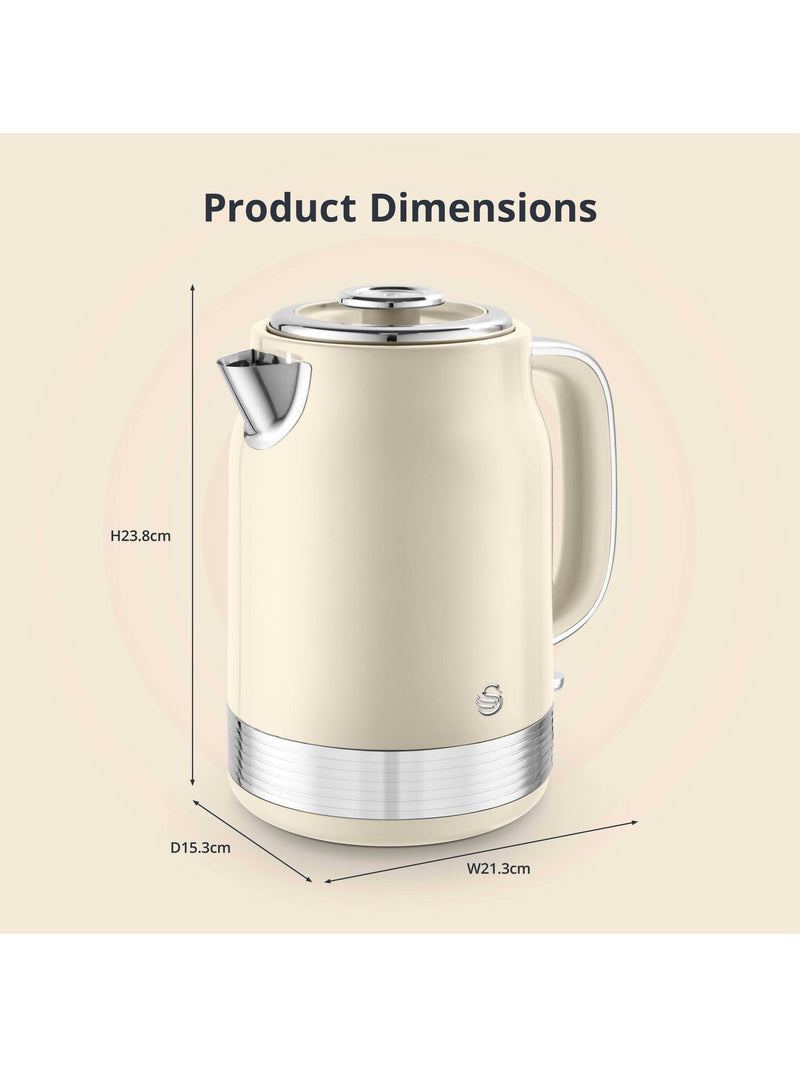 Swan cream retro jug kettle 1.7L (British brand)