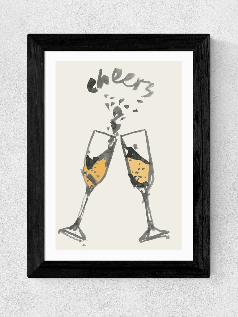 East End Prints Black Cheers II wall art print - British product