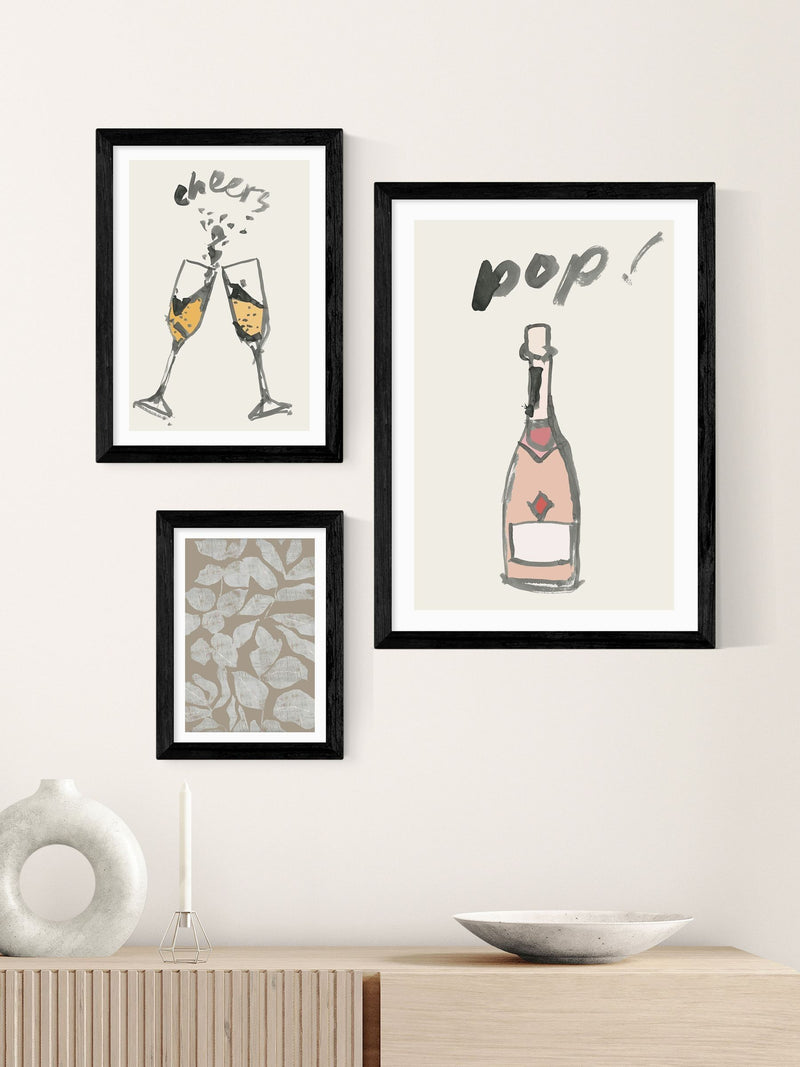 East End Prints Black Cheers II wall art print - British product