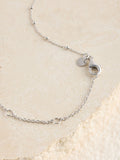 Sterling silver opal drop necklace with ball chain - British product