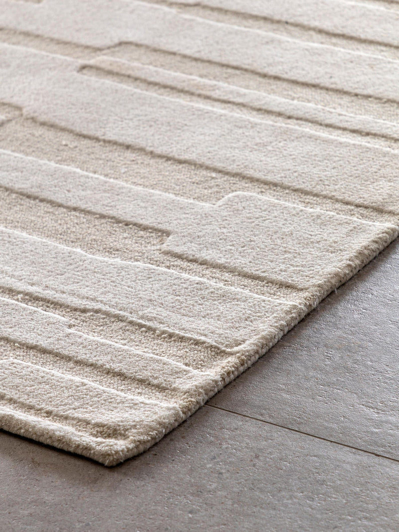 Gallery Home White Alabama tufted tonal rug 160x230cm - British product