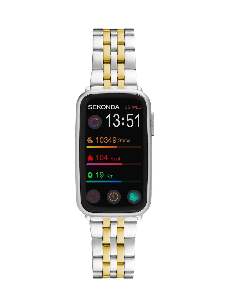 Unisex Rectangular Smartwatch with Wellness Tracking and Smart Features, 26mm with Bracelet