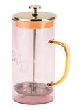 Yvonne Ellen pink glass cafetiere (British brand)