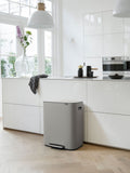 Brabantia Mineral Concrete Grey Pedal Bin 30L - British product
