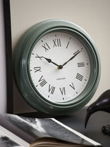 Next Present Time Jungle Green Traditional Roman Numbers Wall Clock 30cm- Buy online at McGrocer