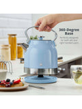 Swan Blue 1.7L Retro Kettle, imported from the UK