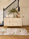 Hug Rug blush pink wild hydrangea runner 75x220cm, imported from the UK