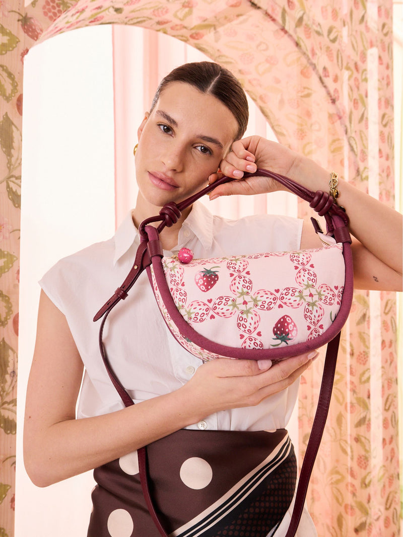 Cath Kidston pink Strawberry Check shoulder bag - British product
