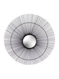 Paoletti black wire wall mirror 70cm, imported from the UK