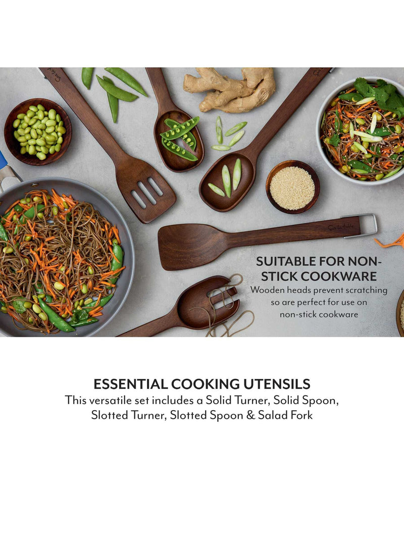 Sur La Table walnut wooden utensil set (British brand)