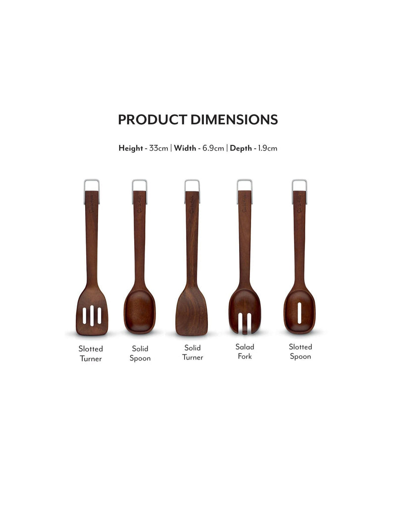Sur La Table walnut wooden utensil set (British brand)