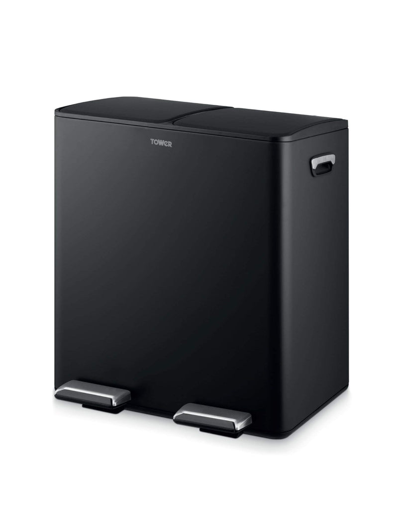 Tower black 40L pedal bin (British brand)