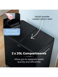 Tower black 40L pedal bin (British brand)