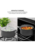 Sur La Table grey hard anodised saucepan set, imported from the UK