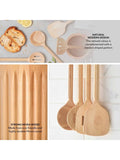 Sur La Table set of 4 wooden utensils with holder (British brand)