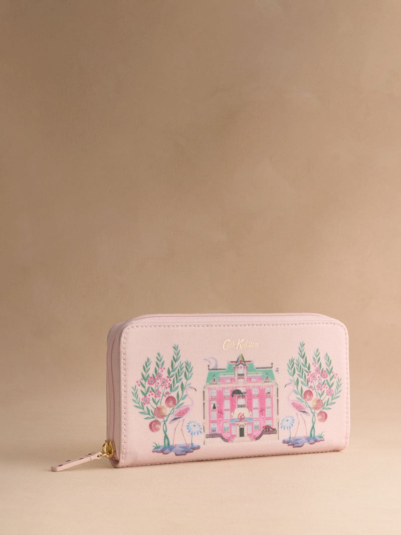 Cath Kidston pink hotel print continental wallet - British product
