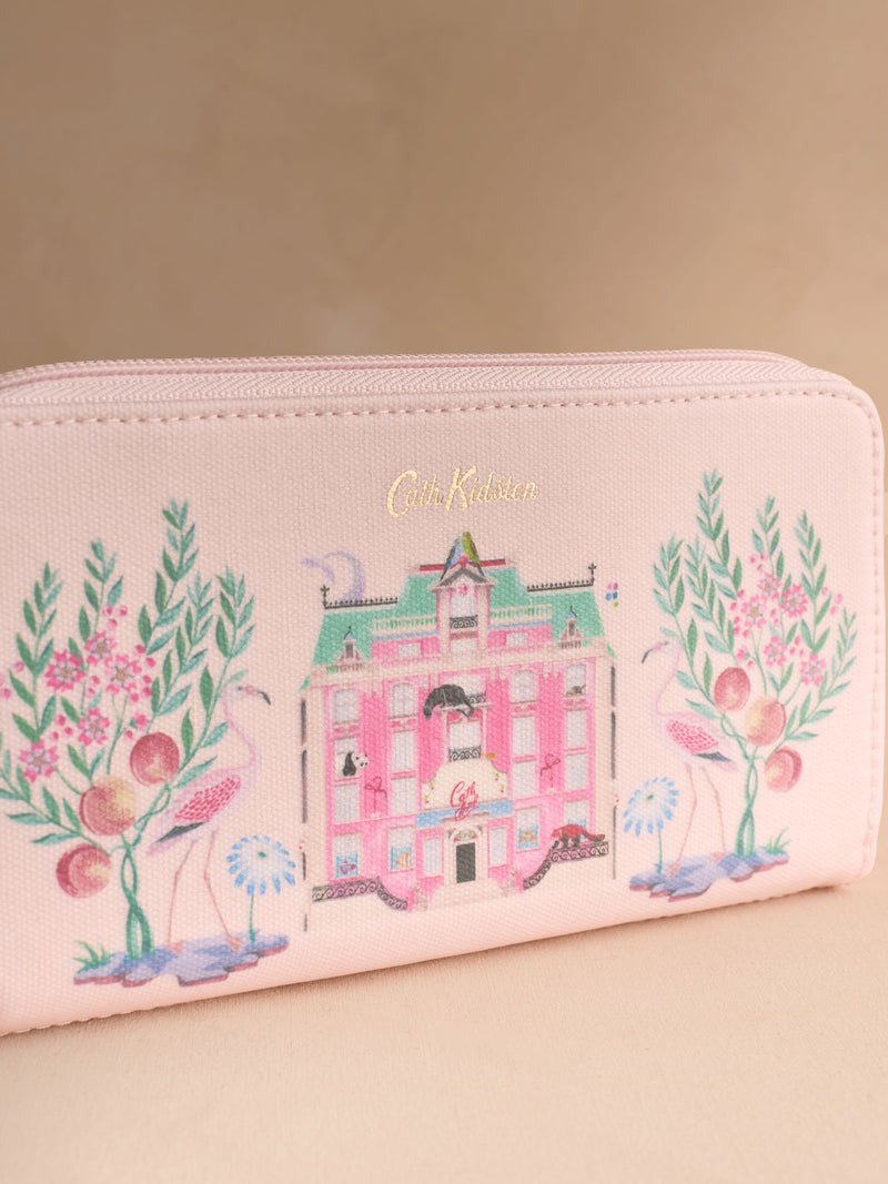 Cath Kidston pink hotel print continental wallet - British product