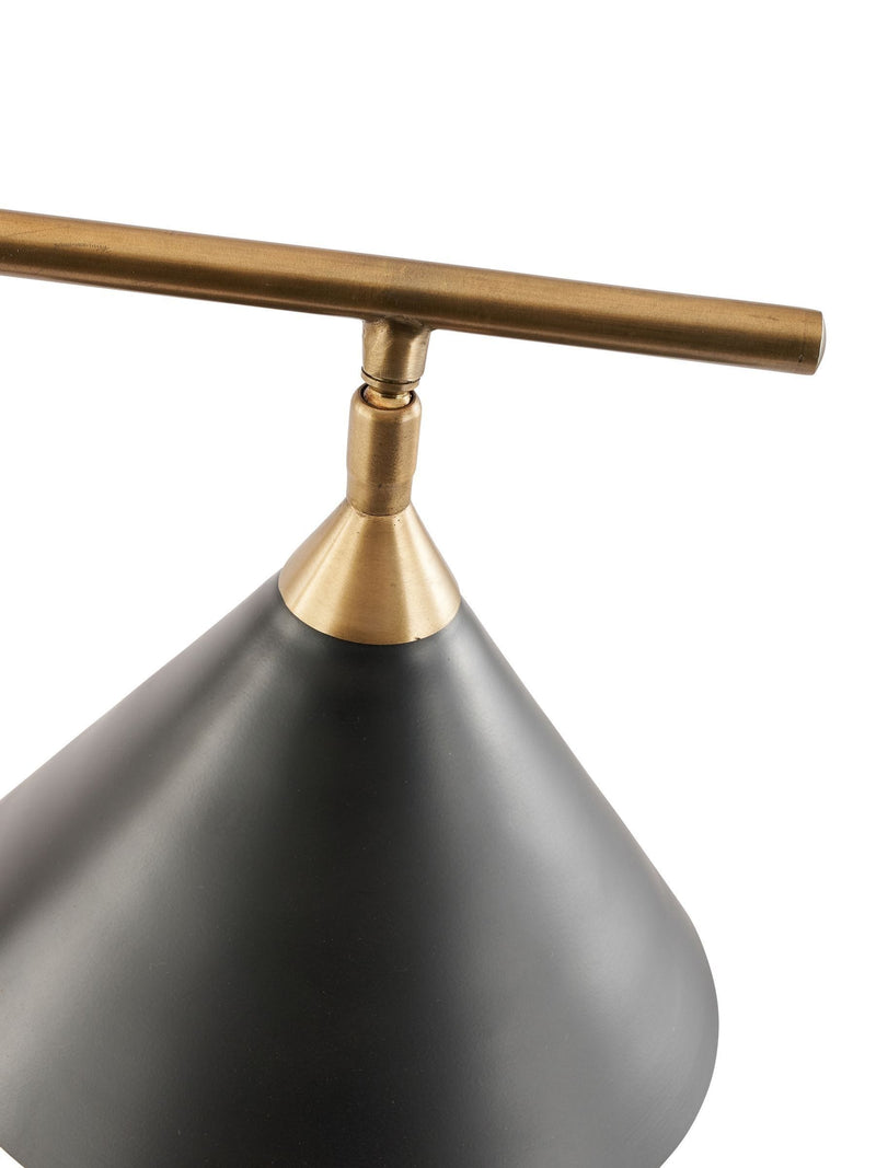Pacific Zeta ceiling light matt black or antique brass, UK version