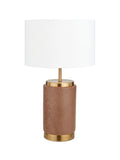 Pacific wood effect ceramic table lamp 48cm - British product