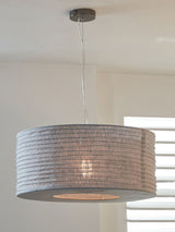 Next Pacific Grey Easy Fit Patpong 50cm Jute Ceiling Light- Buy online at McGrocer