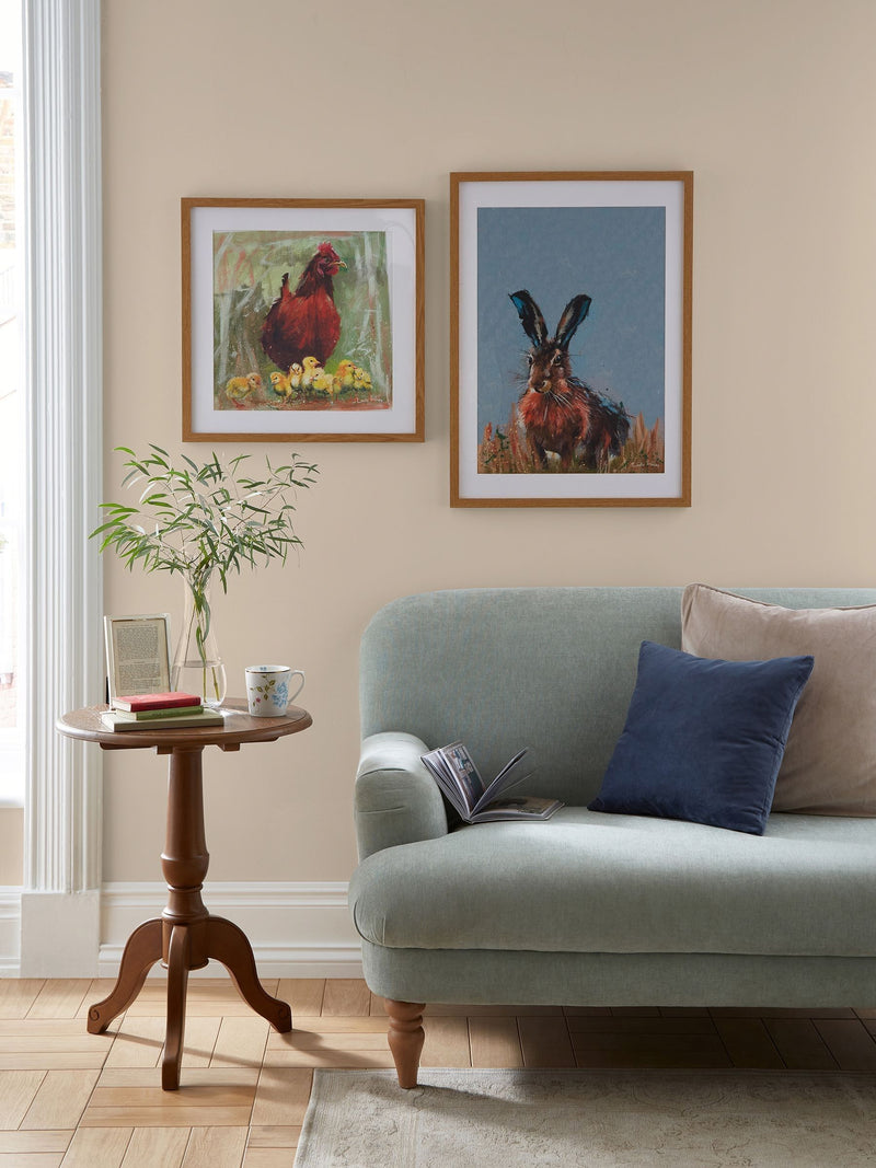 Laura Ashley green hen and chicks wall art frame, UK version