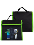 Minecraft grey backpack set lunch bag water bottle, UK version