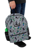 Minecraft grey backpack set lunch bag water bottle, UK version