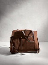 Next Chocolate Brown Premium Suede Tote Bag 31cm x 42cm x 16cm- Buy online at McGrocer