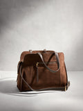 N. chocolate brown suede tote bag, UK version