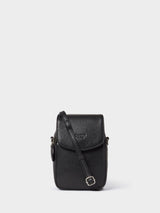 Next Osprey London The Sprinter Black Leather Phone Bag- Buy online at McGrocer