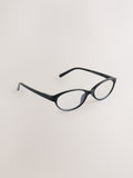 Blue light blocking glasses black slim oval, imported from the UK