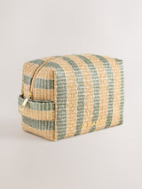 Next Le Marais Green Hardware Detail Stripe Pouch- Buy online at McGrocer