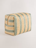 Le Marais green stripe pouch with hardware detail - British product