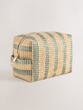 Le Marais green stripe pouch with hardware detail - British product