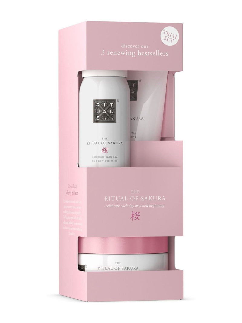 Rituals Sakura gift set with shower foam body cream scrub, UK version