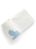 Purebaby embroidered lined baby blanket 80x100cm, UK version