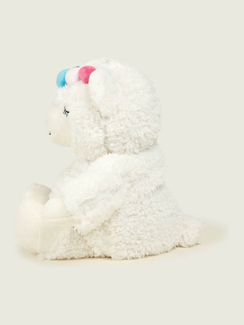 Warmies white large llama heatable soft toy, UK version
