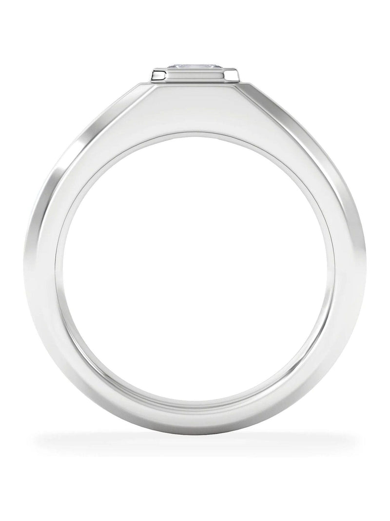 The Diamond Store Men's Signet Ring 0.50ct Asscher Cut Lab Diamond (British brand)