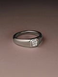 The Diamond Store Men's Signet Ring 0.50ct Asscher Cut Lab Diamond (British brand)